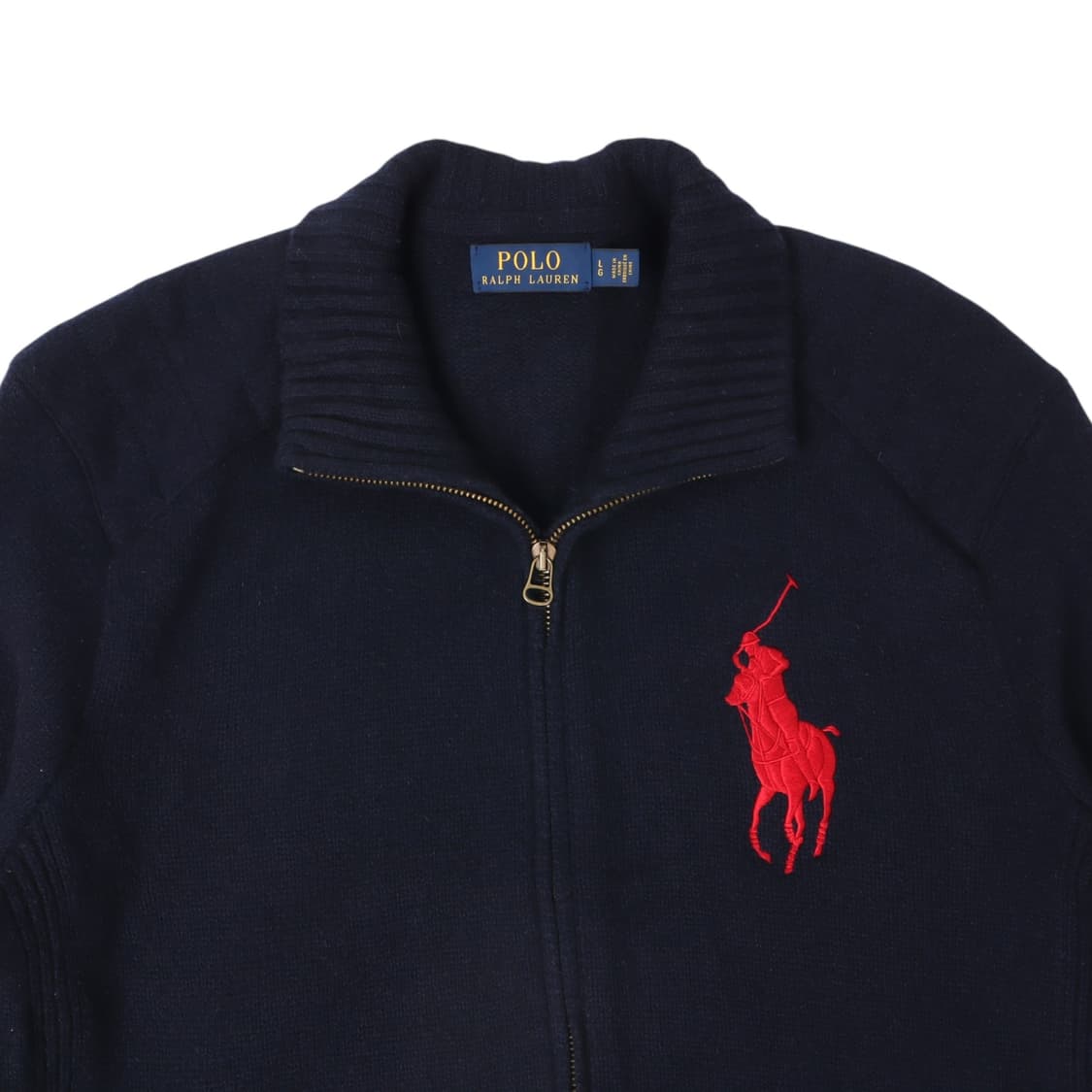 폴로 랄프로렌 네이비 빅포니 니트 집업 자켓 상품이미지2