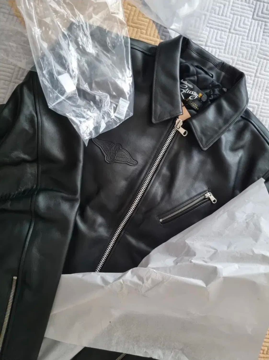 [XL] 스투시 바이커 레더 자켓 상품이미지5