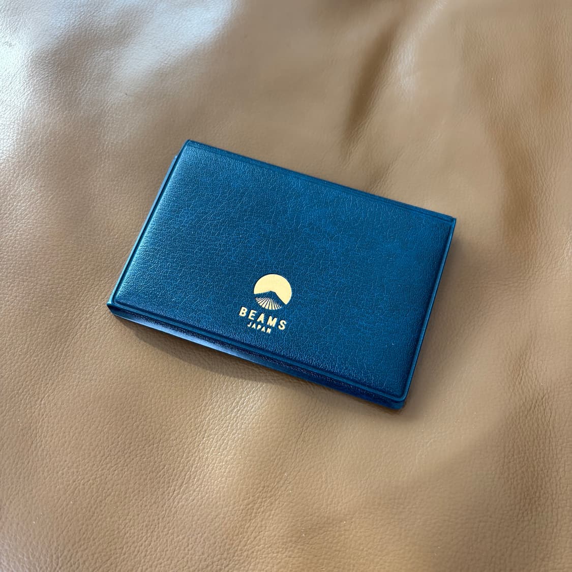 Beams 빔즈 빔스 레더 카드 지갑 블루리쉬 상품이미지1
