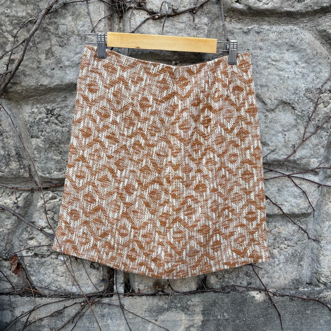 빈티지 에스닉 자카드 기하학 패턴 스커트 치마 상품이미지2