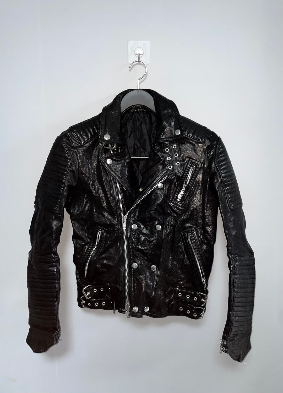 Goatskin rock punk leather jac 상품이미지7