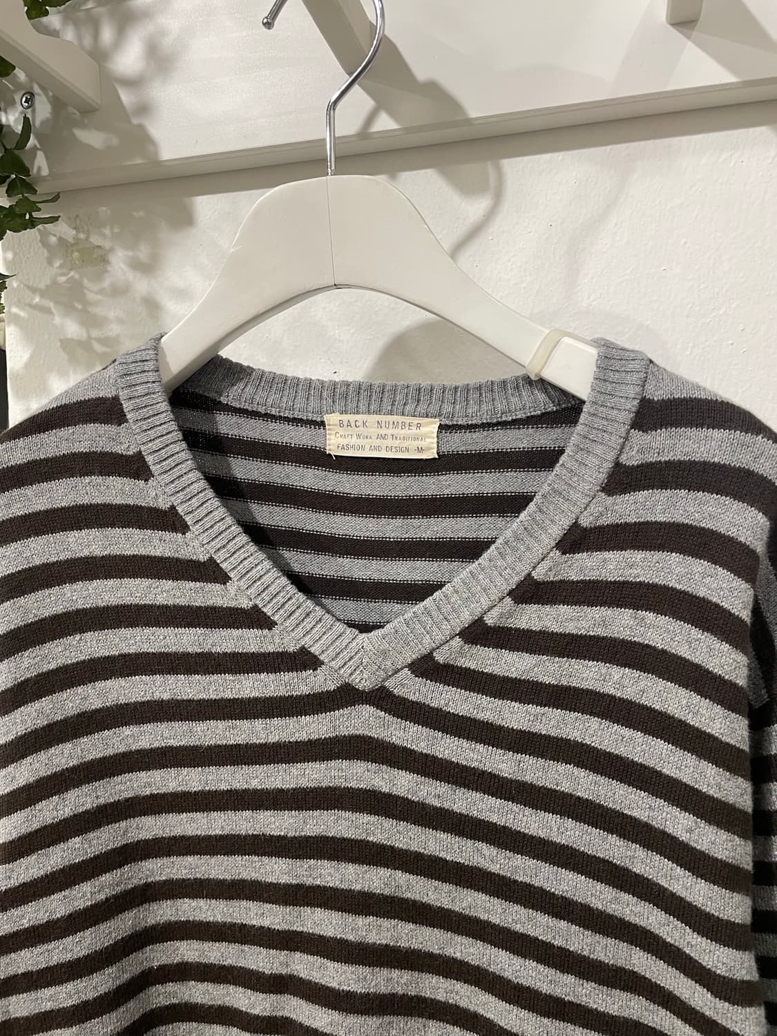 Back number brown stripe knit  상품이미지8