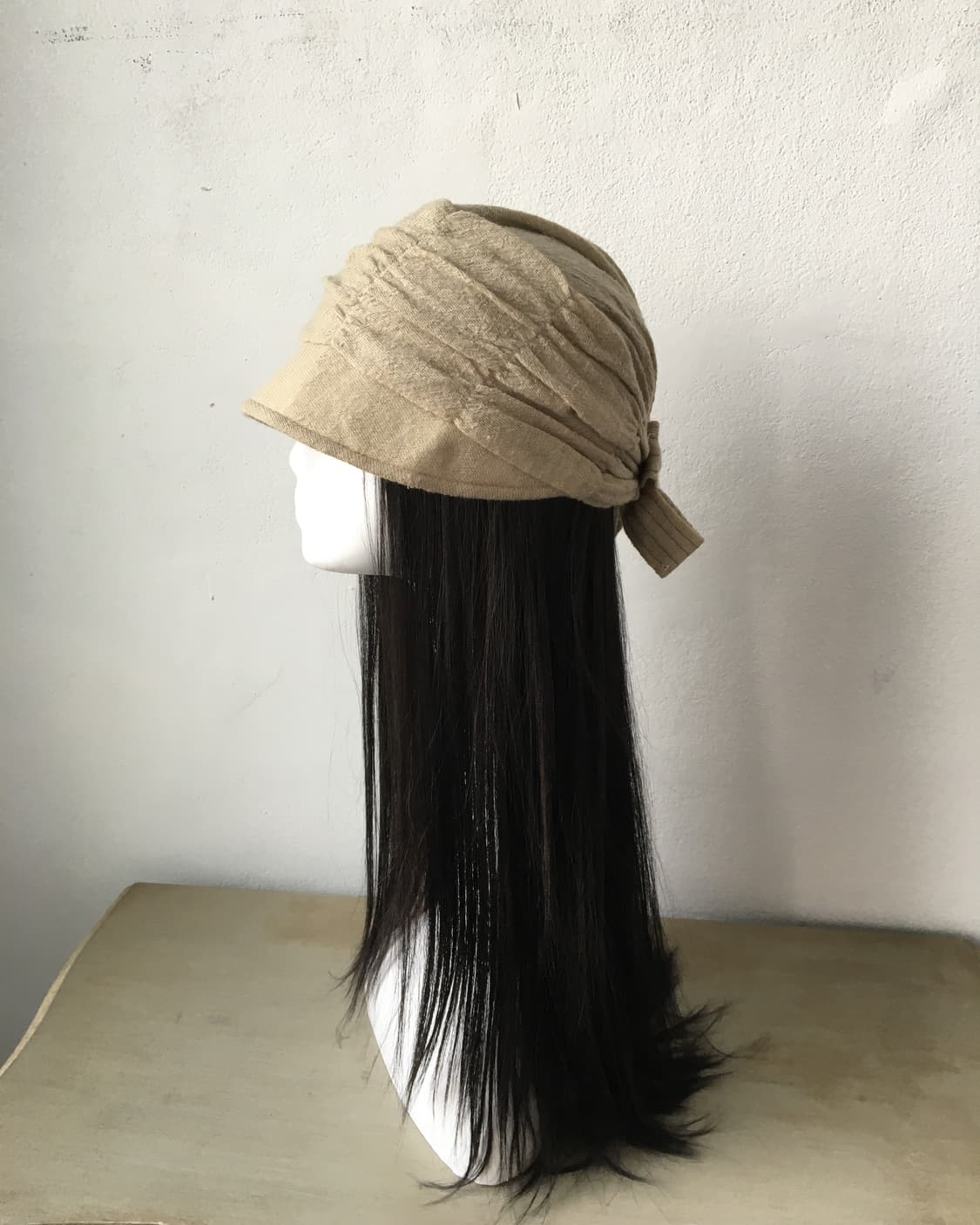 back ribbon point shirring hat 상품이미지8