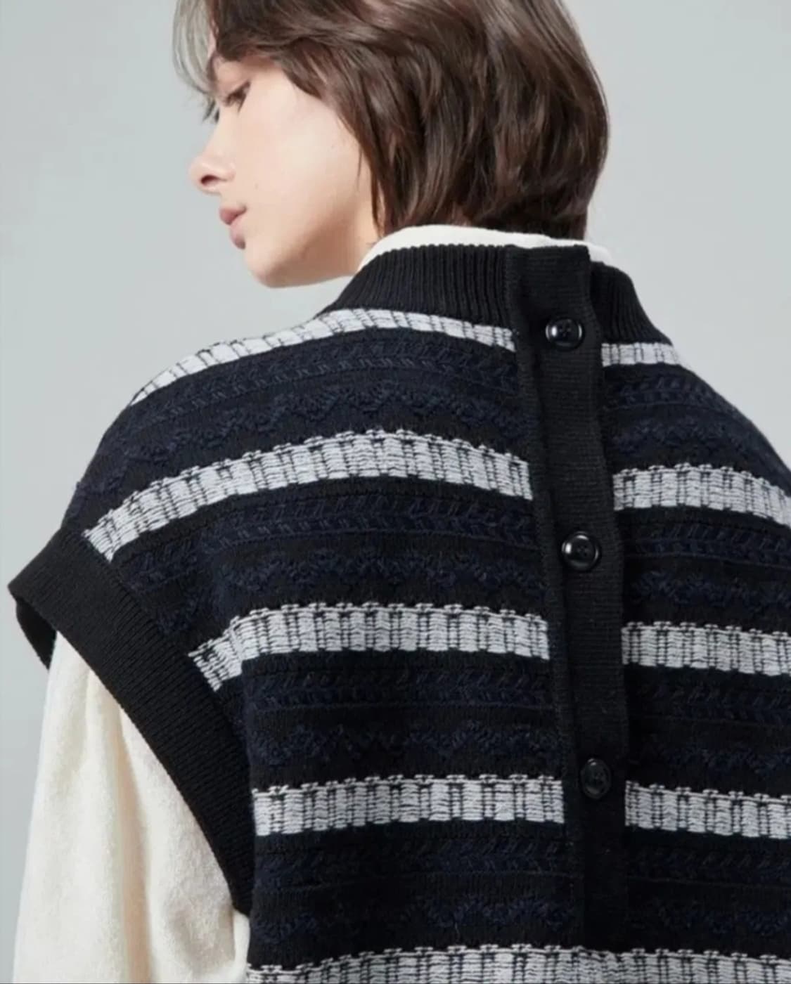 SYSTEM 시스템 오버핏 니트 베스트 F 상품이미지4