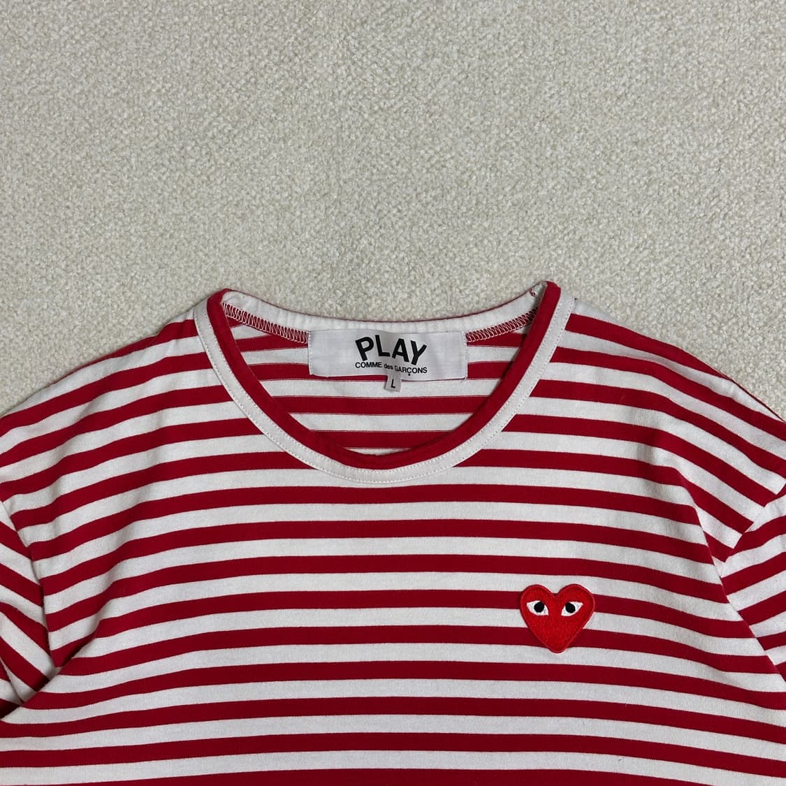 플레이 꼼데가르송 스트라이프 롱슬리브 티셔츠 상품이미지5