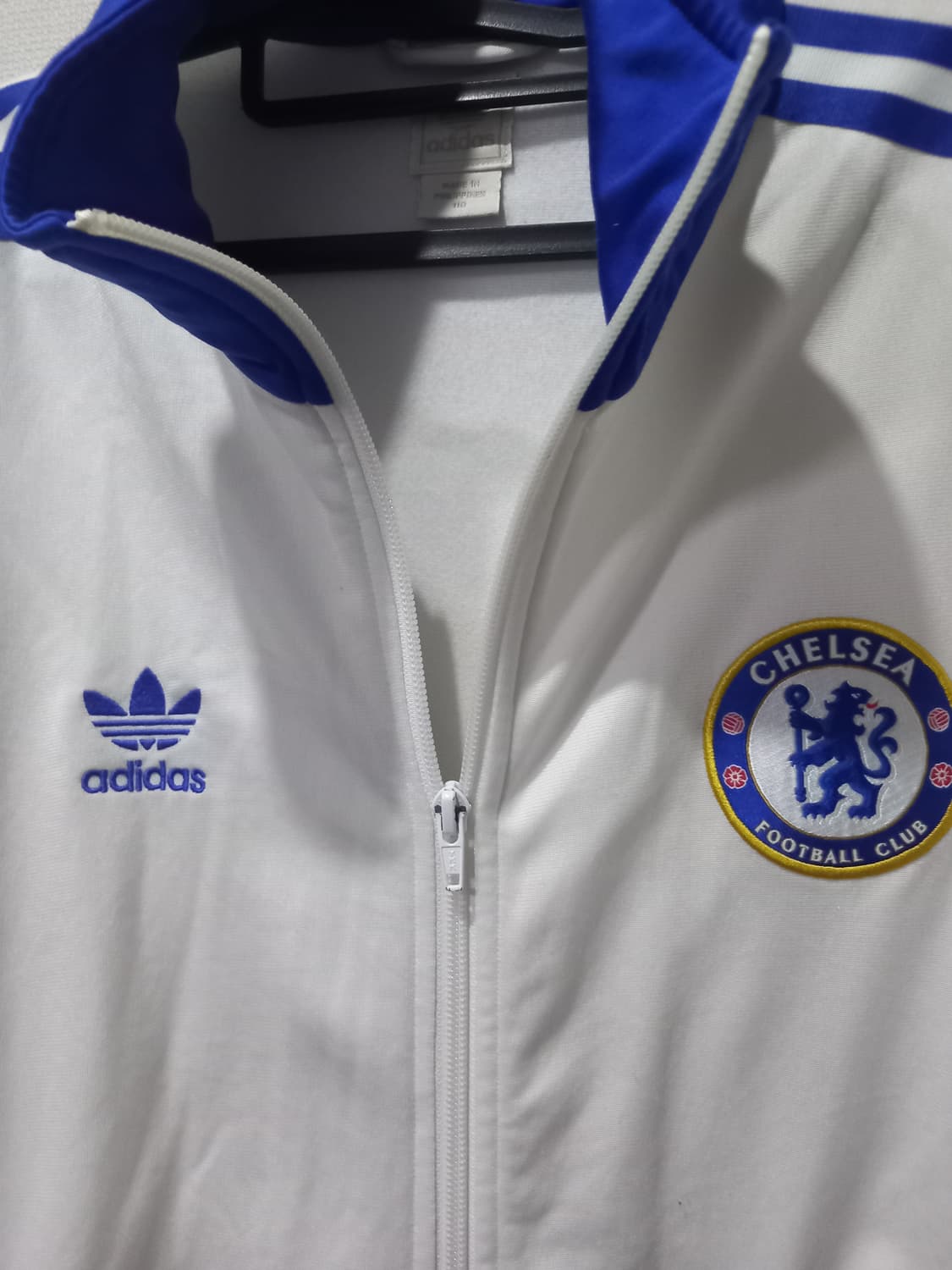 아디다스 희귀 첼시 흰파 화이트 블루 트랙탑 저지 져지집업 100~105 상품이미지2