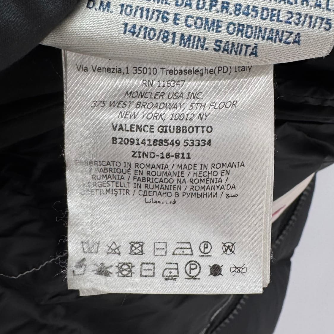 [4사이즈] 몽클레어 경량 패딩 자켓 블랙 상품이미지8