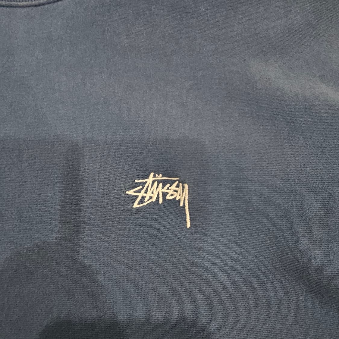 정품 스투시 블루 스웻 맨투맨 XL 상품이미지4