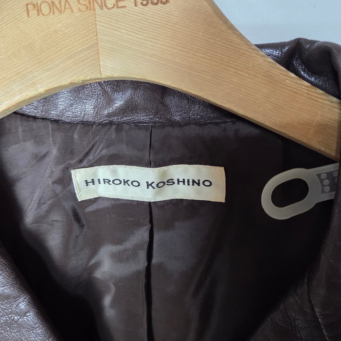[Hiroko Koshino] 히로코 코시노 싱글 쉽스킨 레더 자켓 상품이미지5