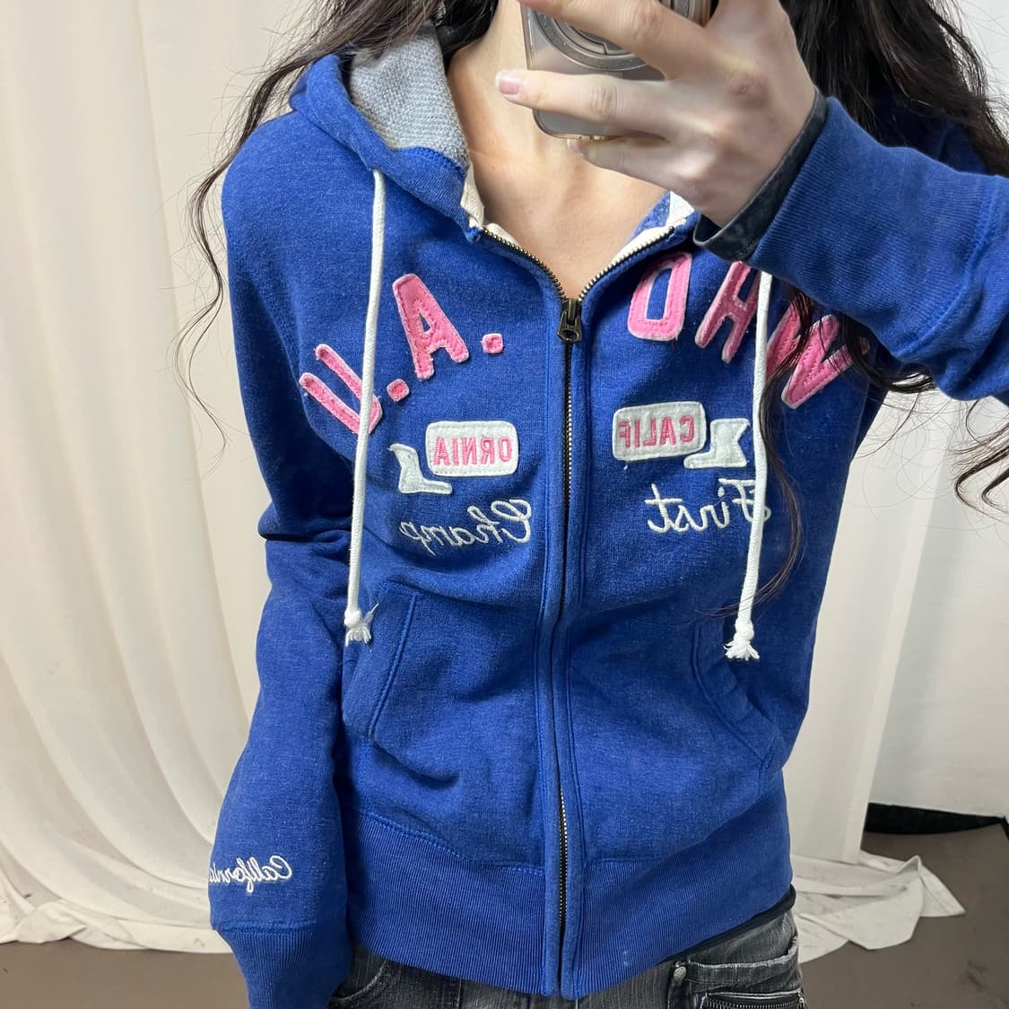 Who.A.U Blue Zip Hoodie 상품이미지3