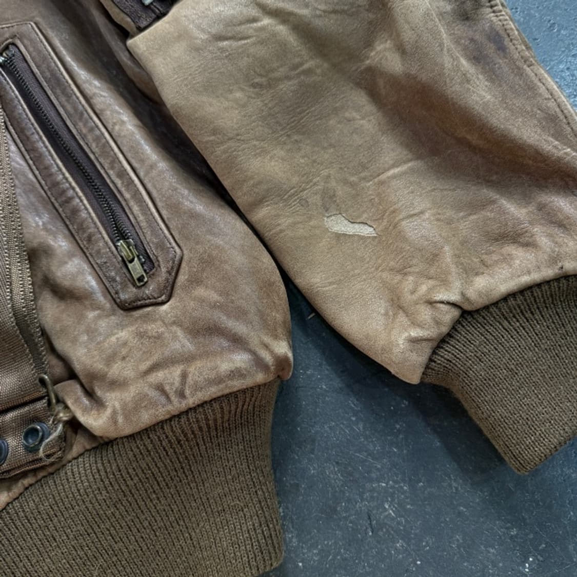 100 멘즈비기 Men's Bigi 양가죽 봄버 자켓 상품이미지3