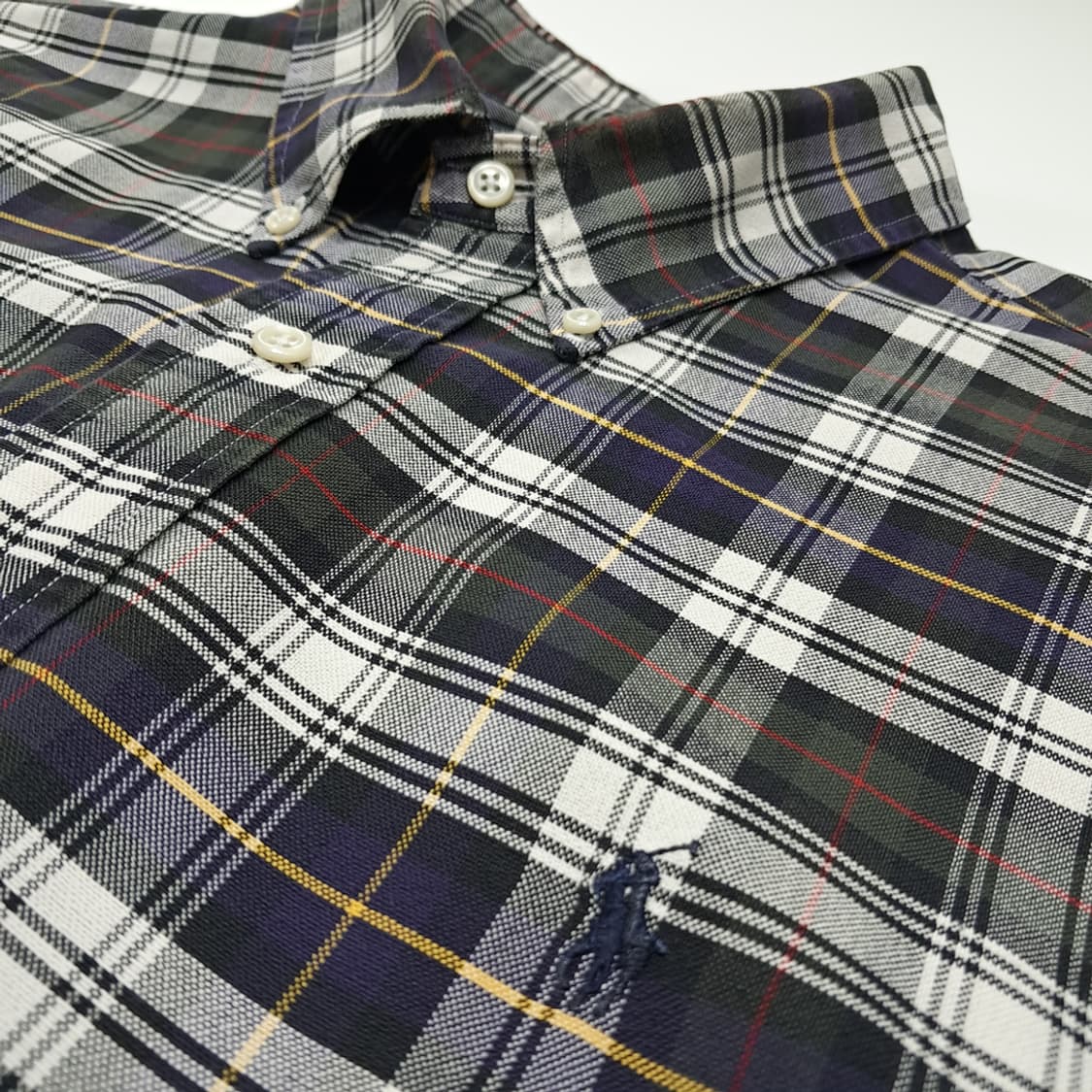 CN854 XL 폴로 랄프로렌 모던 블랙워치 타탄체크 긴팔 셔츠 남방 상품이미지5