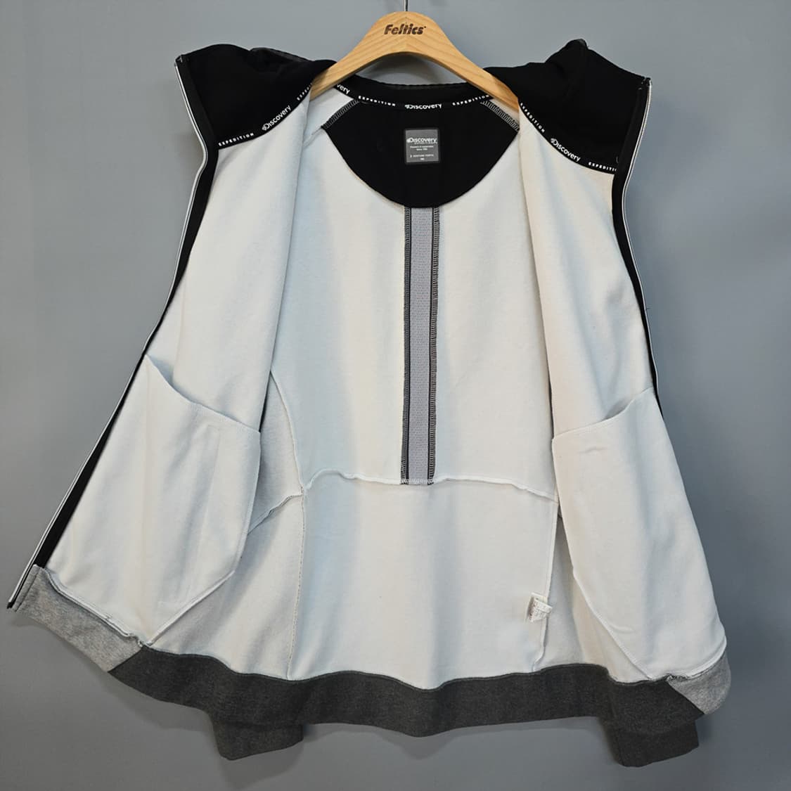 디스커버리(Discovery) 배색 후드집업 105 상품이미지4