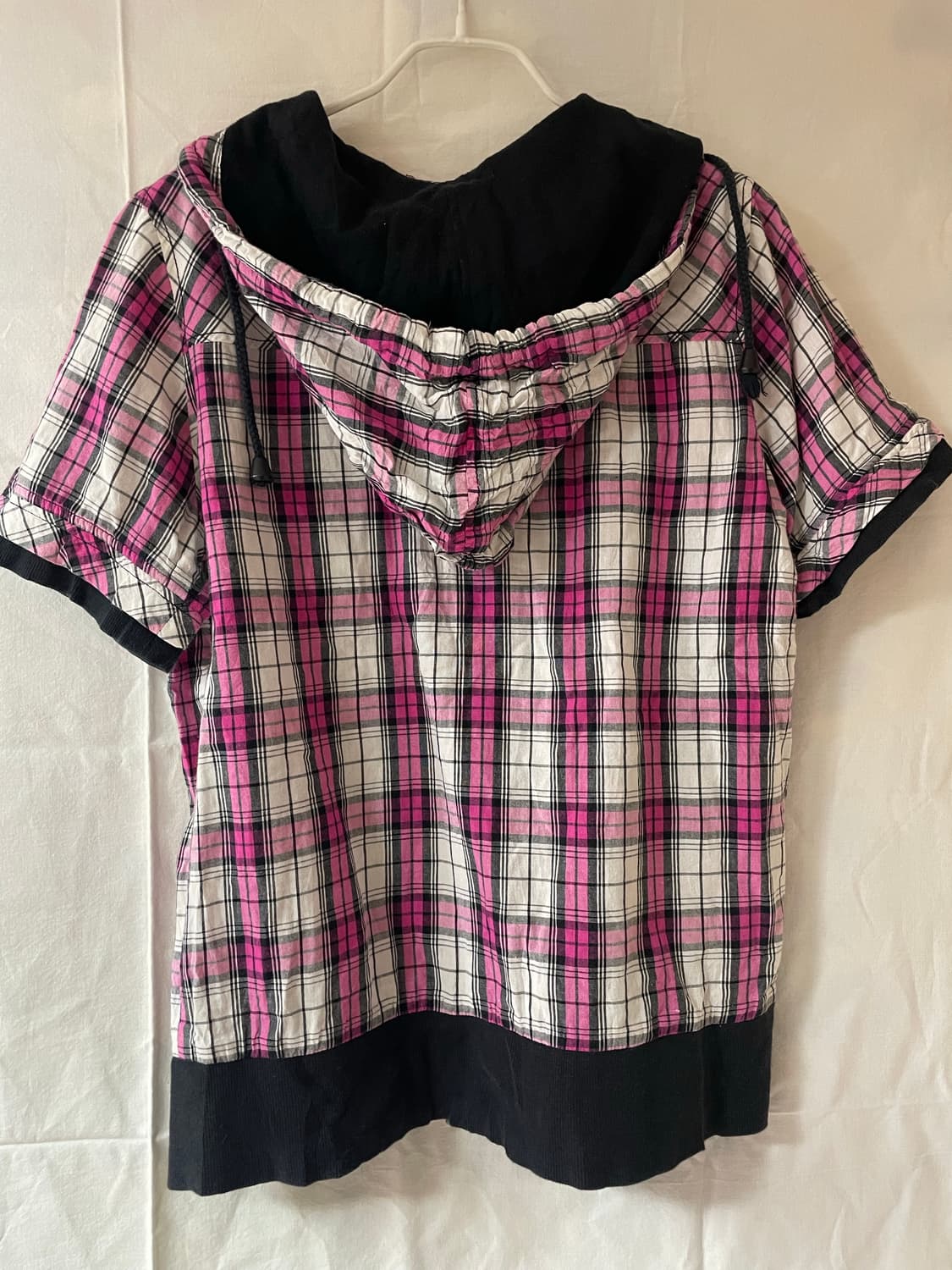 빈티지 체크후드반팔집업 아메카지 상품이미지2