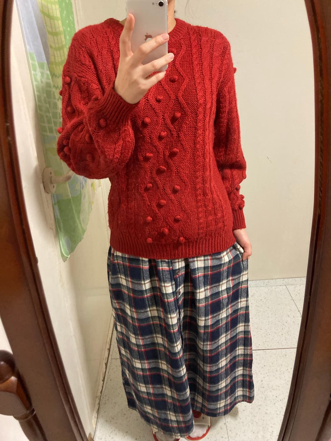 딸기 폼폼이 니트 상품이미지2