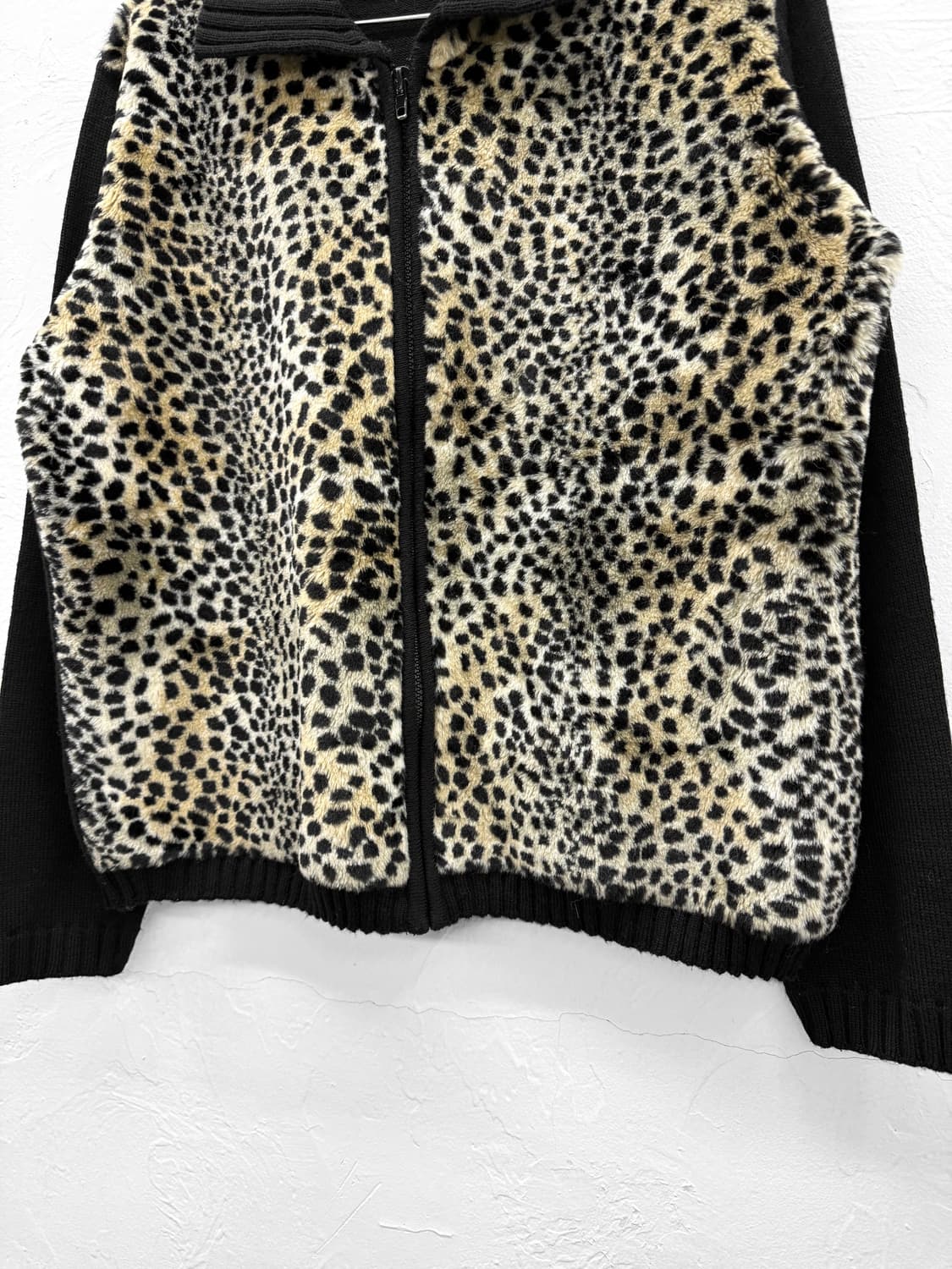 gres tricot 레오파드 퍼 니트 집업 상품이미지2