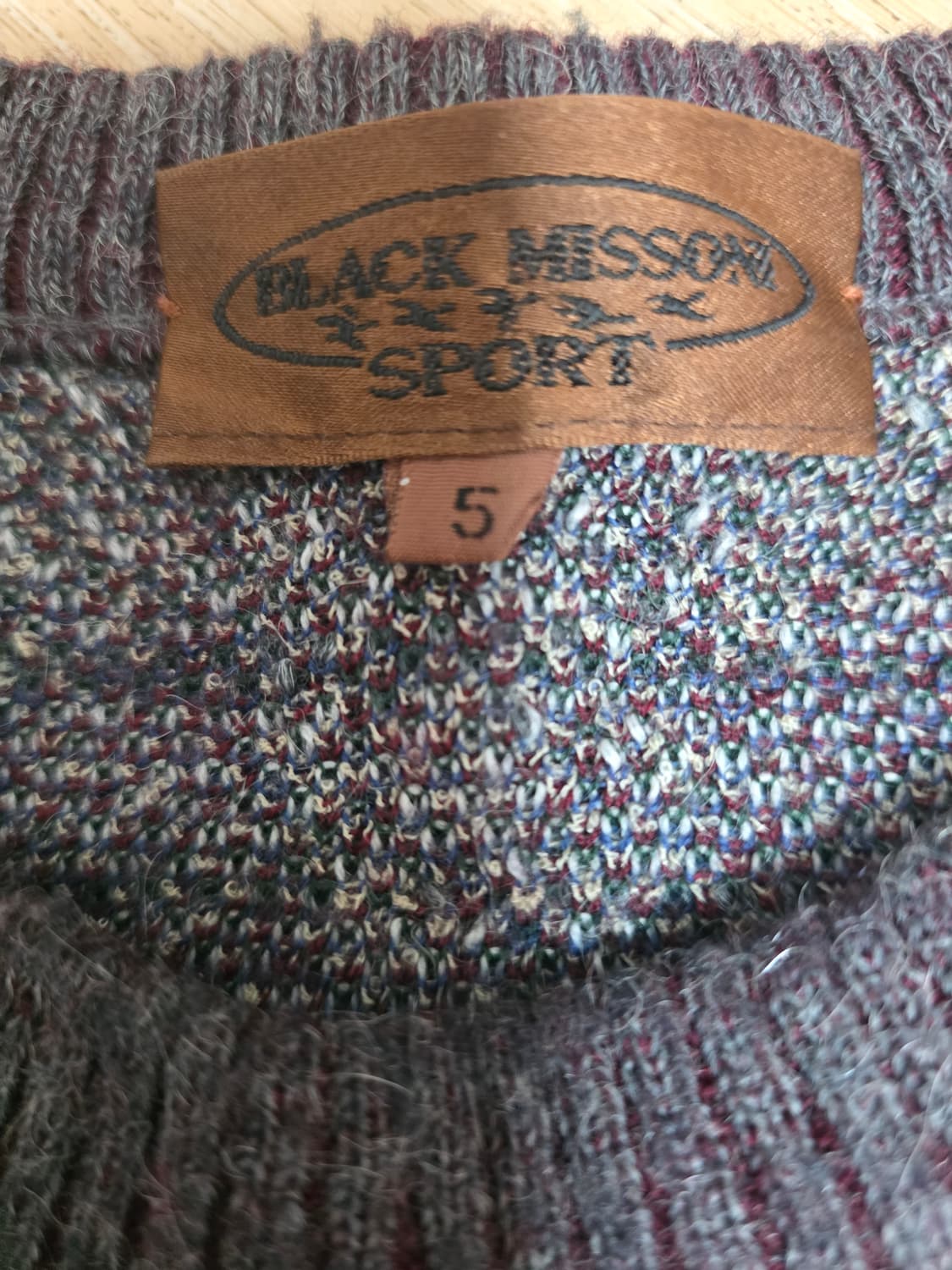 블랙 미쏘니 스포츠 빈티지 울 니트 상품이미지3