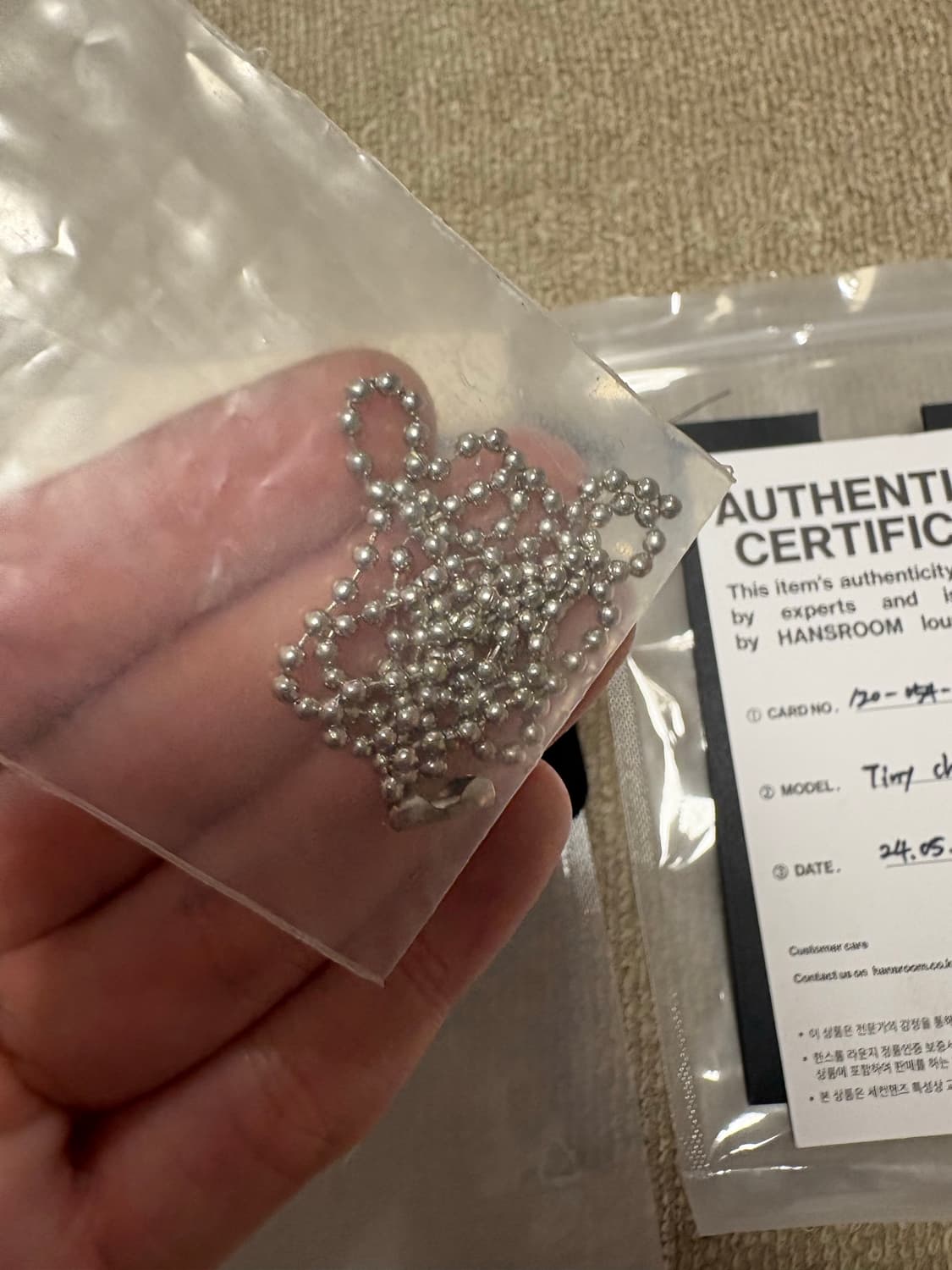 크롬하츠 타이니 크로스 펜던트 줄 포함 상품이미지3