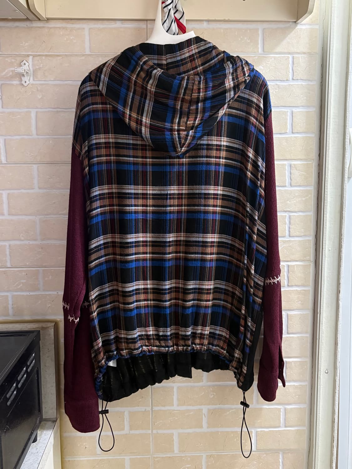 RSSC - 에스닉 니트 체크 후드 L사이즈 + 가방 상품이미지9