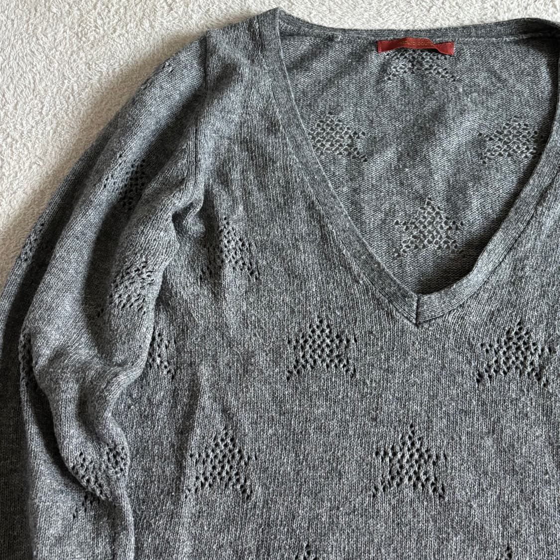 일본빈티지 y2k 그레이 스타패턴 니트 상품이미지2