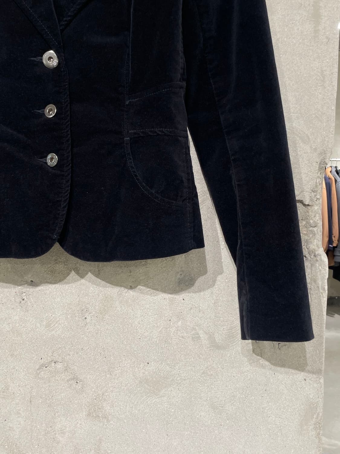 아르마니 익스체인지 블랙 슬림 벨벳 자켓 상품이미지5