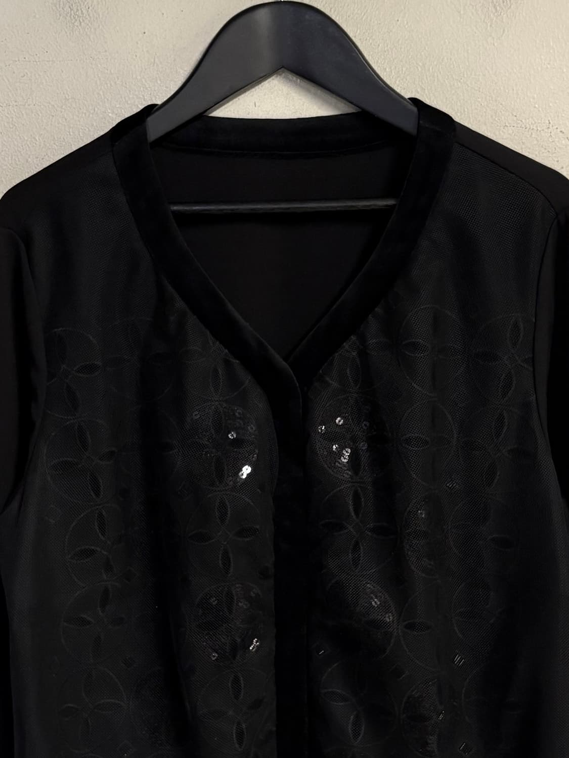 HIROKO BIS lace panel cardigan brown 상품이미지3