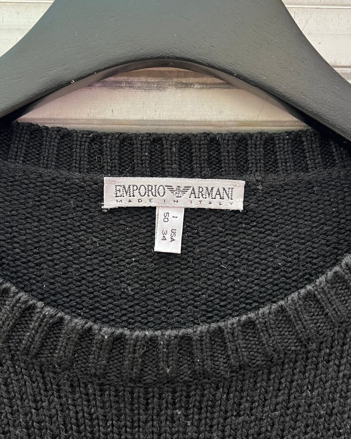 [L] 90s 엠포리오 아르마니 빅 로고 스웨터 상품이미지3