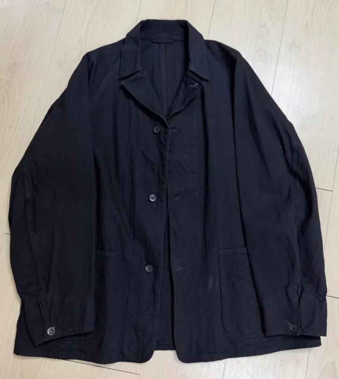 코모리 데님 워크자켓 블랙 팝니다 상품이미지1