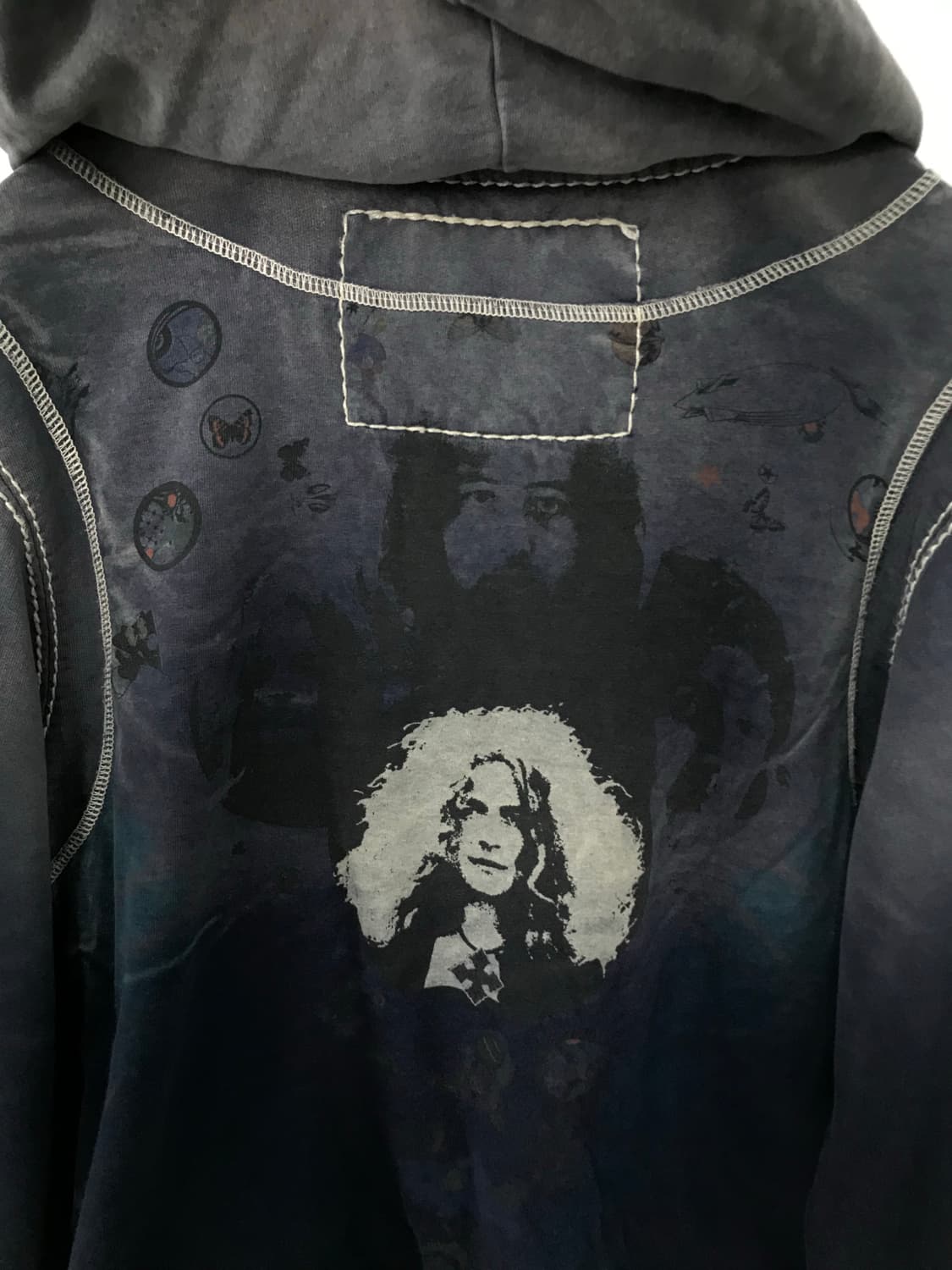 트루릴리전 빈티지 y2k 와투케 스티치 후드집업 상품이미지6