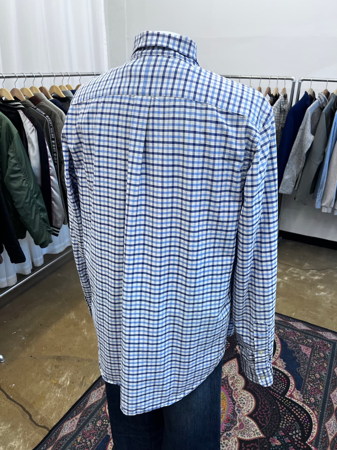 폴로 랄프 로렌 블루 체크 셔츠 상품이미지5