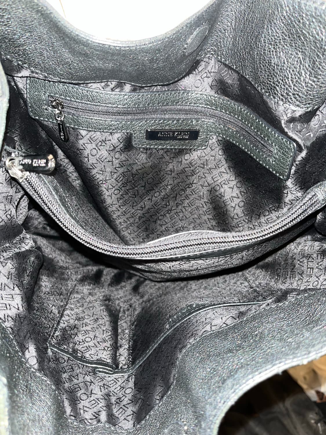 Anne Klein Black Leather Shoulder Bag 상품이미지9