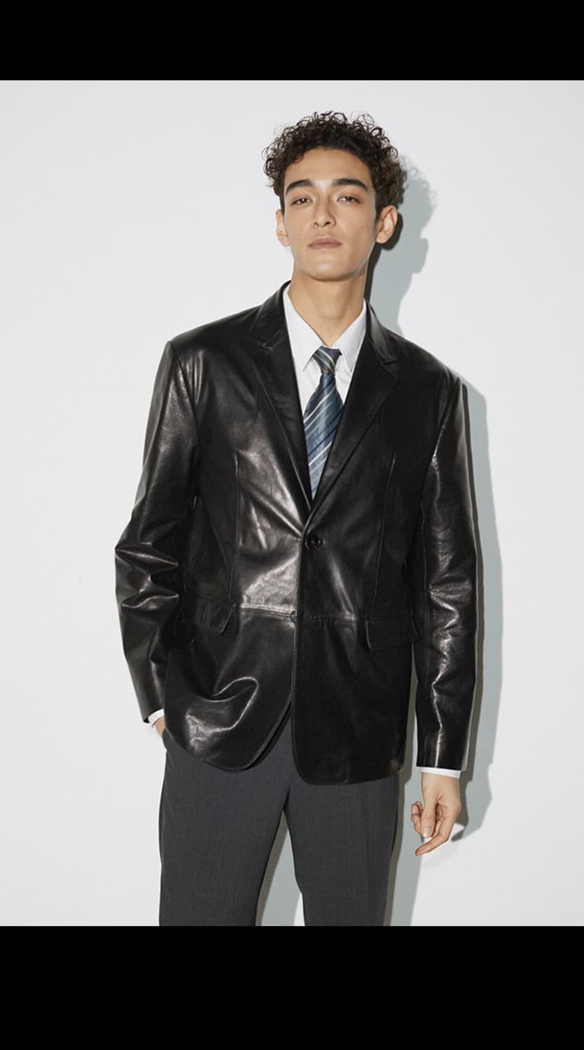 [L] 토니웩 레더 블레이저 상품이미지1