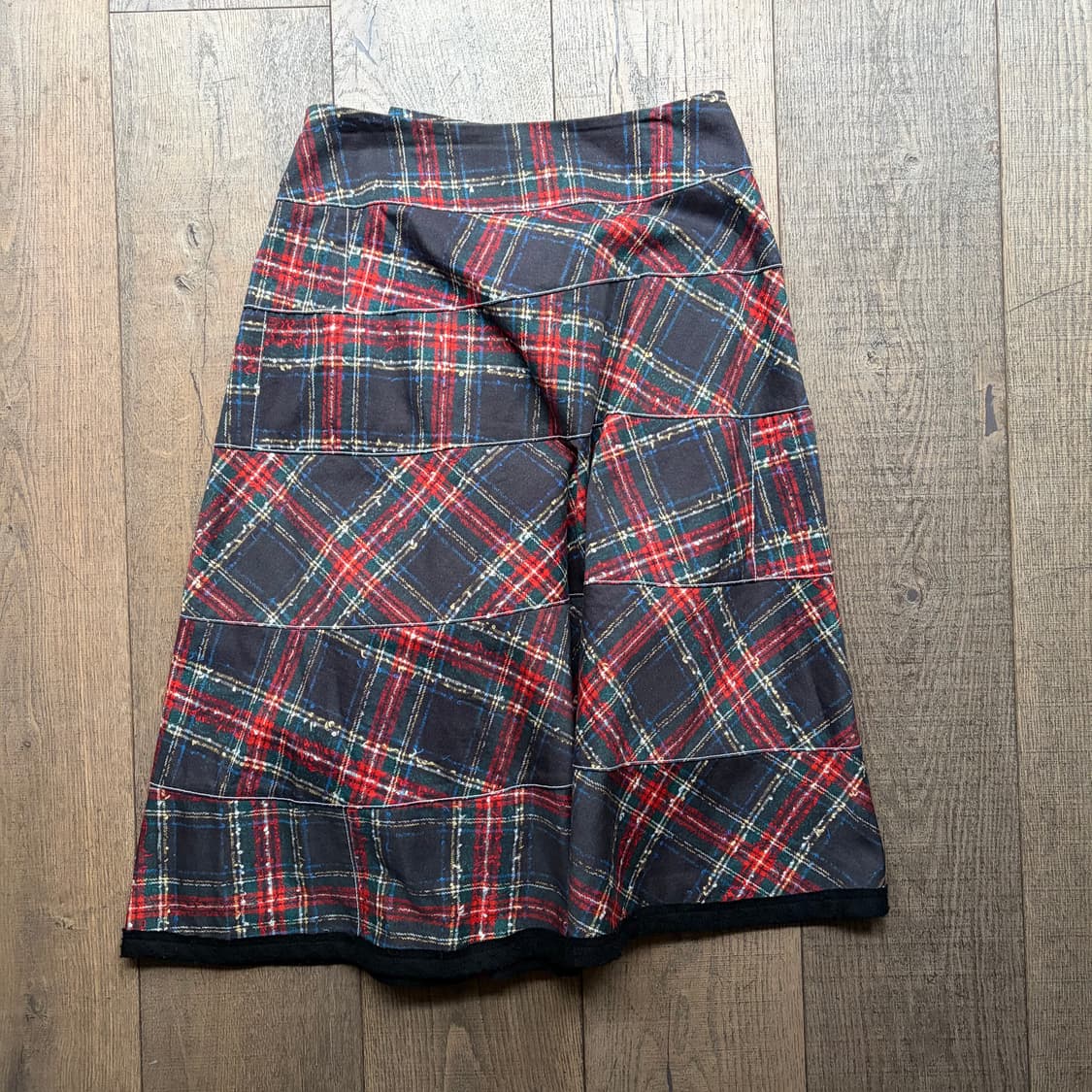 Check Printing Belt Wrap Skirt 상품이미지10