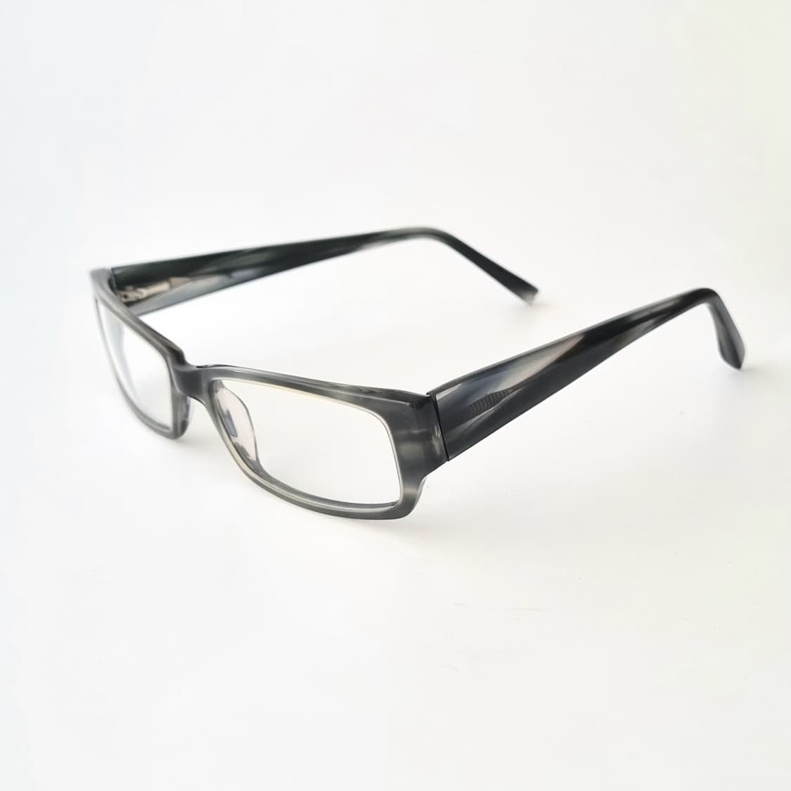 데드스탁 시크한 그레이 마블 직사각형 뿔테 안경테 614 상품이미지2