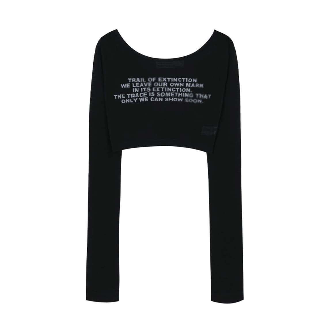 보헤미안서울 프린티드 롱슬리브 크롭 블랙 상품이미지3