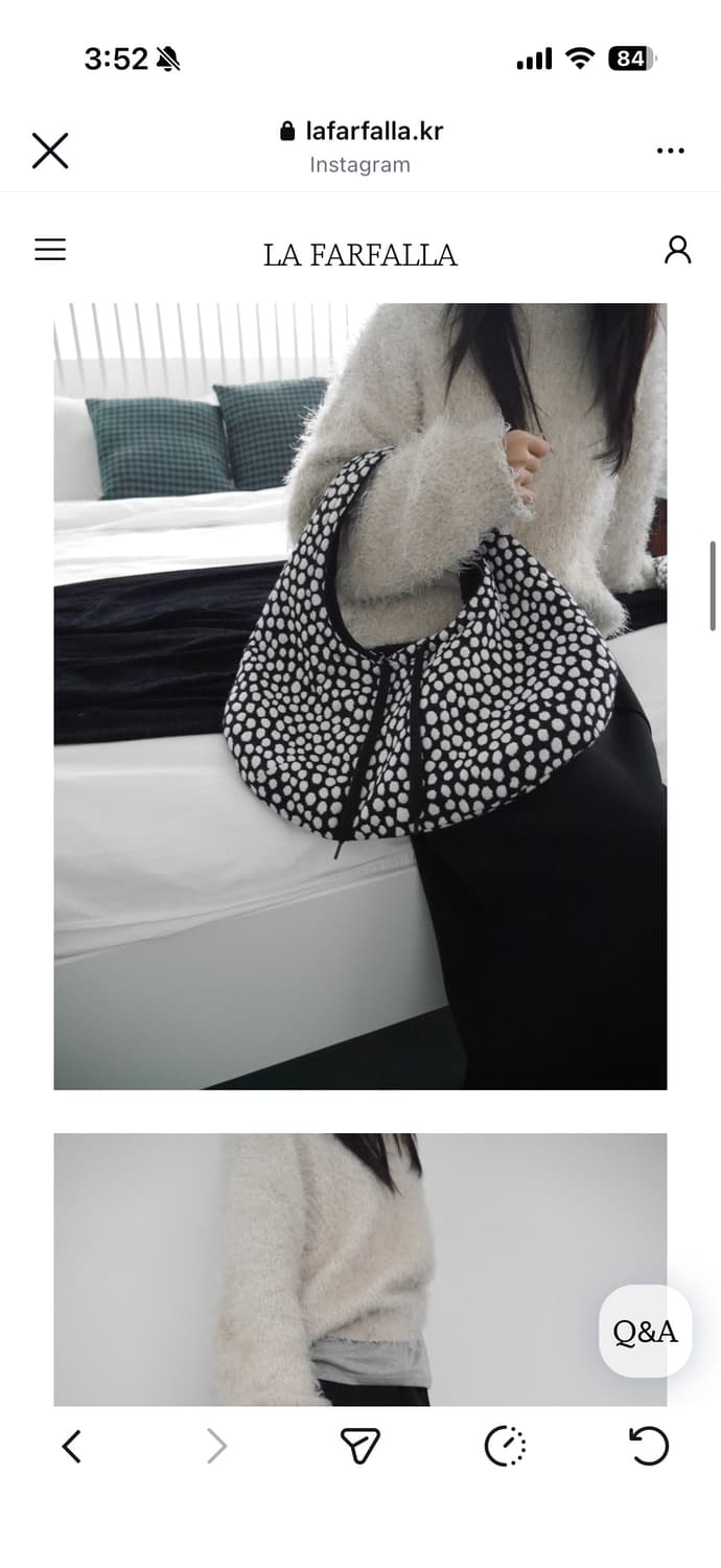 Lafarfalla SNOW MINI HOBO BAG 상품이미지3