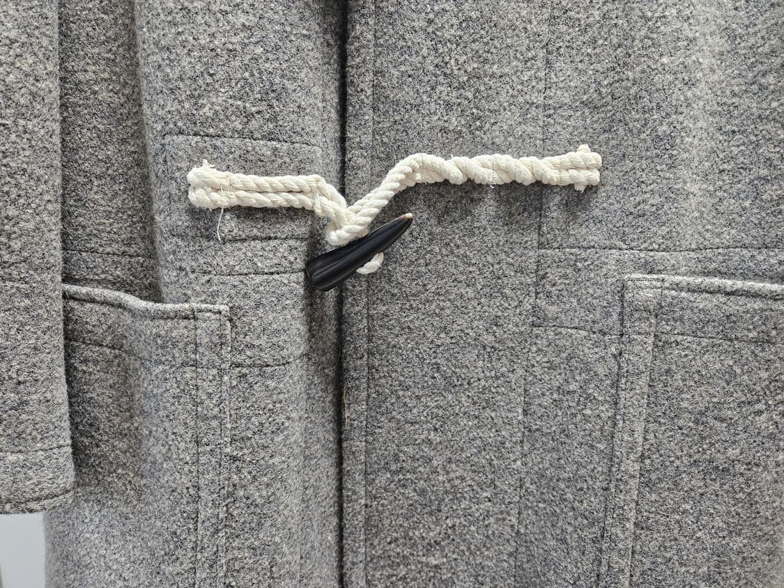 쿠어 오버사이즈 알파카 블렌드 더플코트 다크 그레이 멜란지 M사이즈 상품이미지4