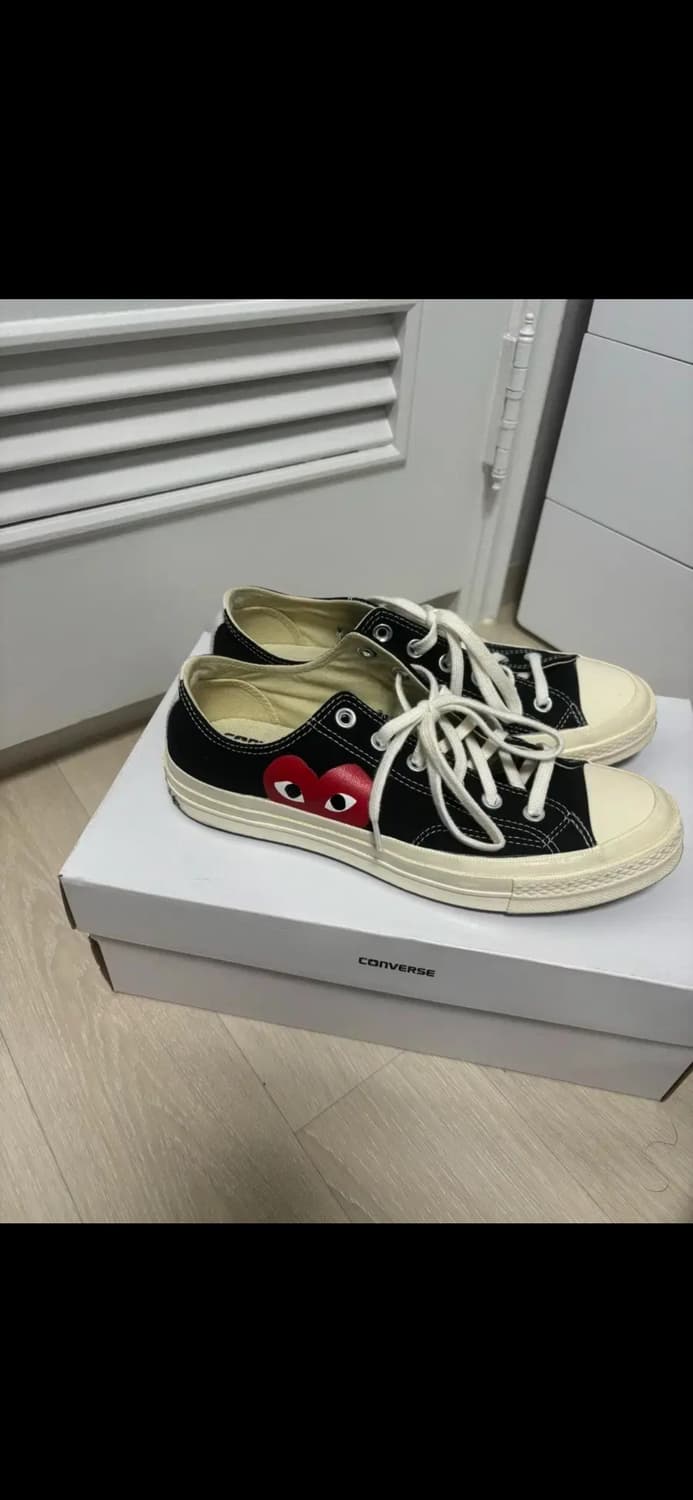 컨버스 꼼데가르송 척70 로우 블랙 265사이즈 상품이미지1