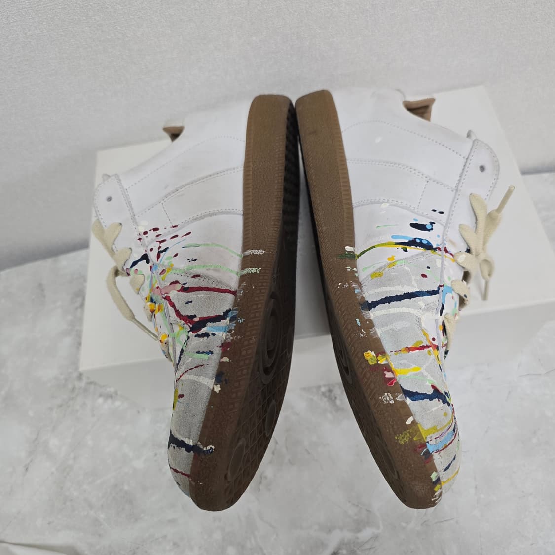 메종 마르지엘라 독일군 페인팅 스니커즈 신발 42.5사이즈 판매 상품이미지3