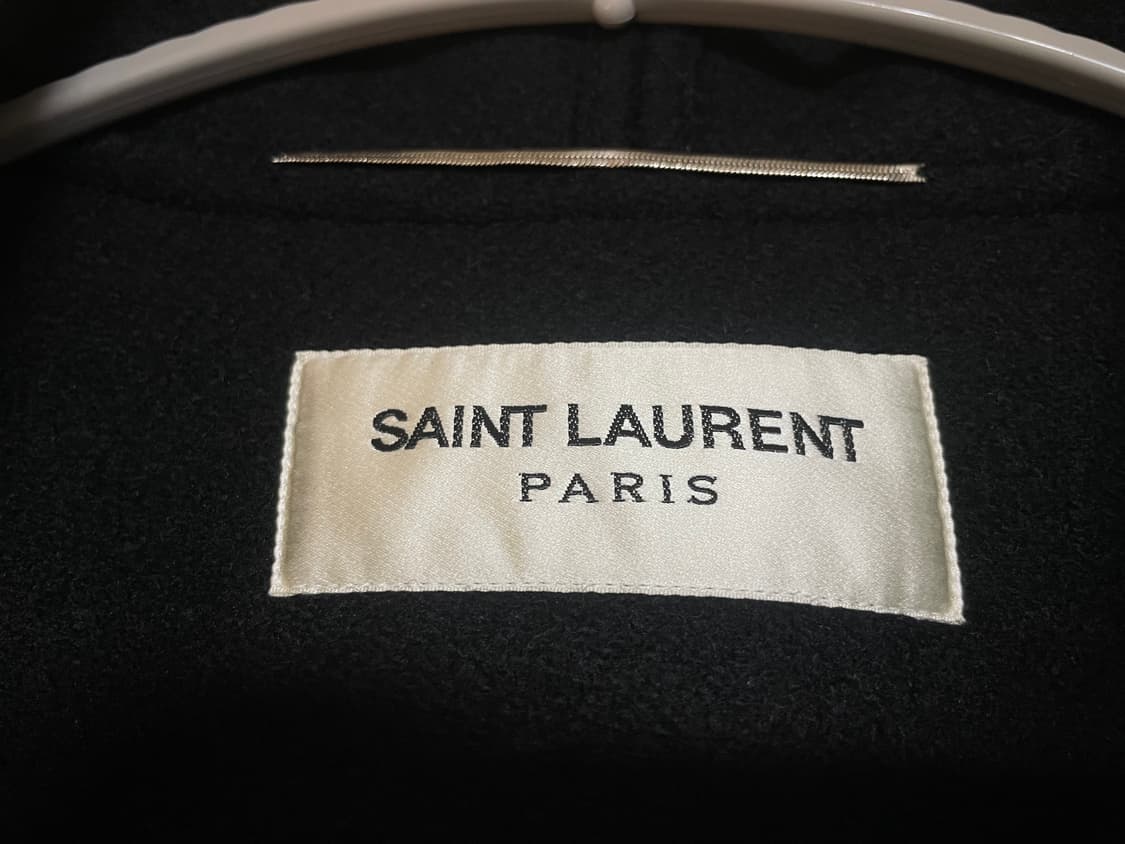 15fw 에디 생로랑 헤비멜튼 울 더플 코트 상품이미지5