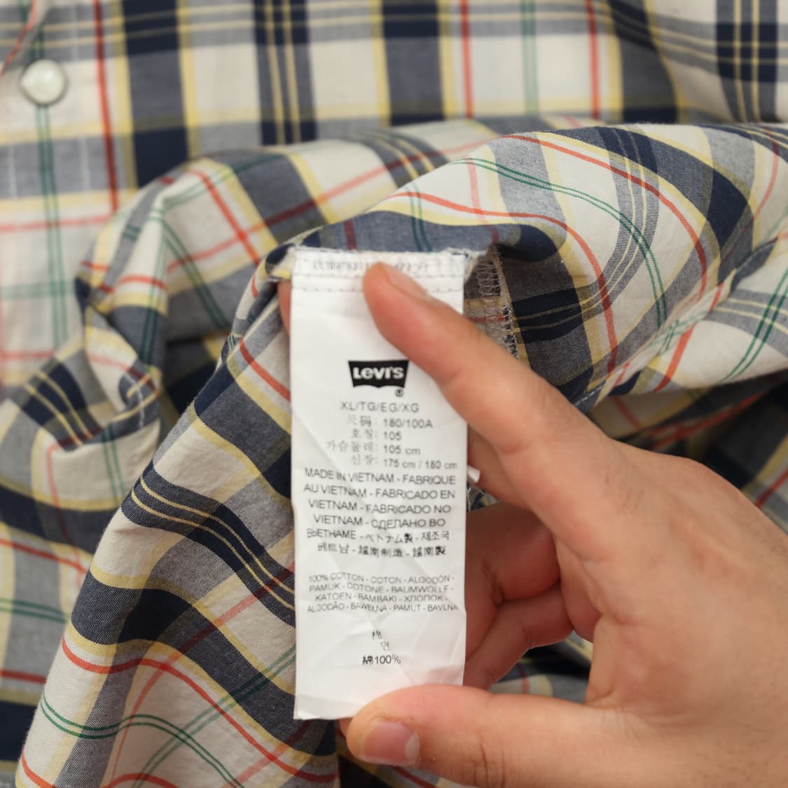 리바이스 체크 웨스턴 반팔 셔츠 XL A1051 상품이미지6