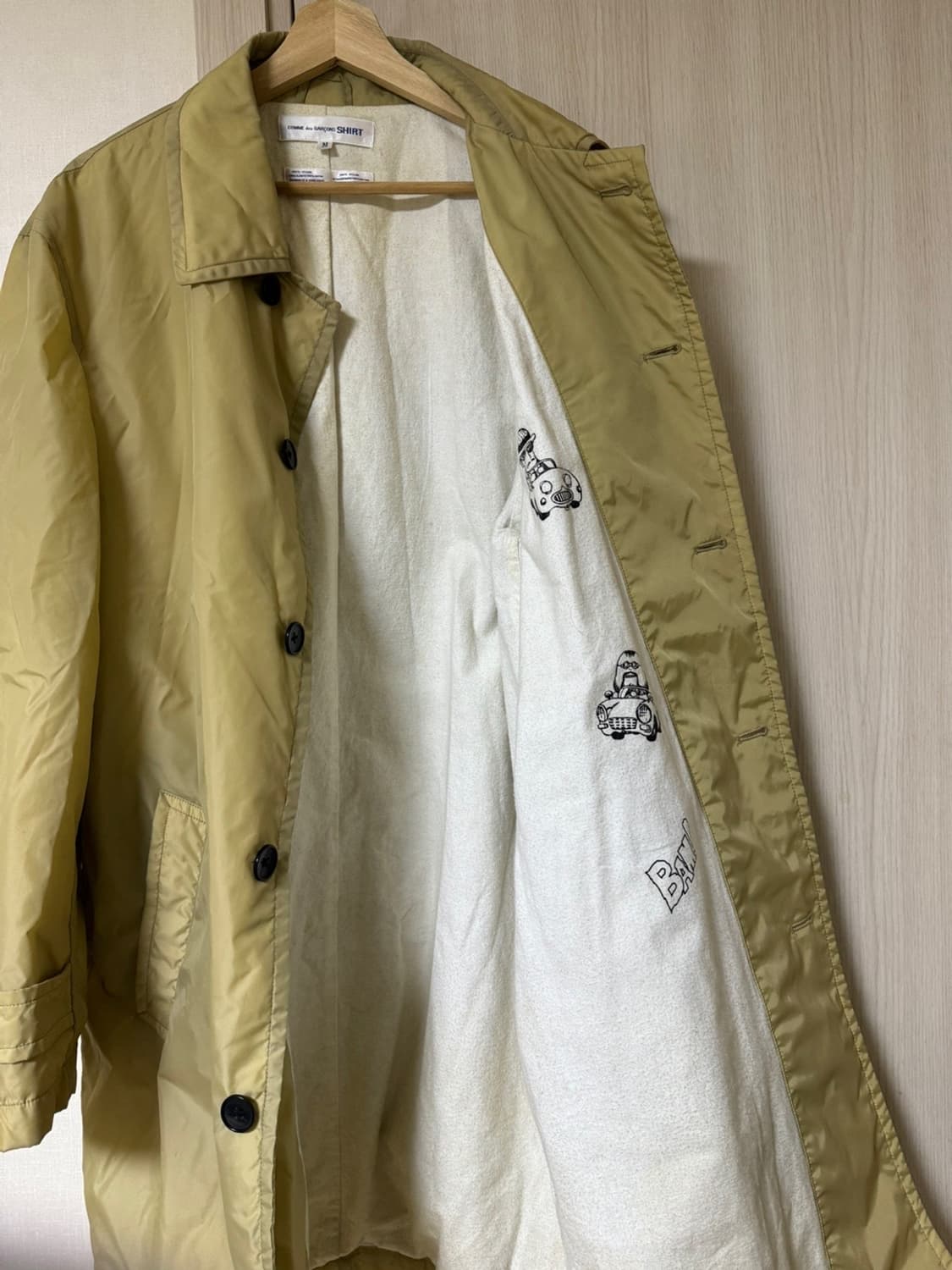 꼼데가르송 나일론 싱글코트 M 상품이미지4