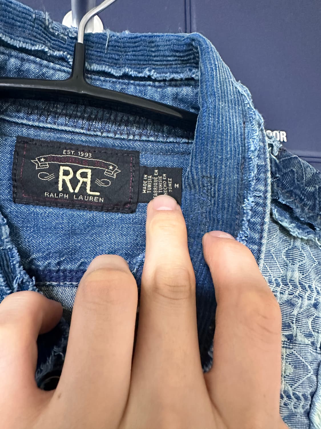 RRL 인디고 패치워크 워크셔츠 M 상품이미지4