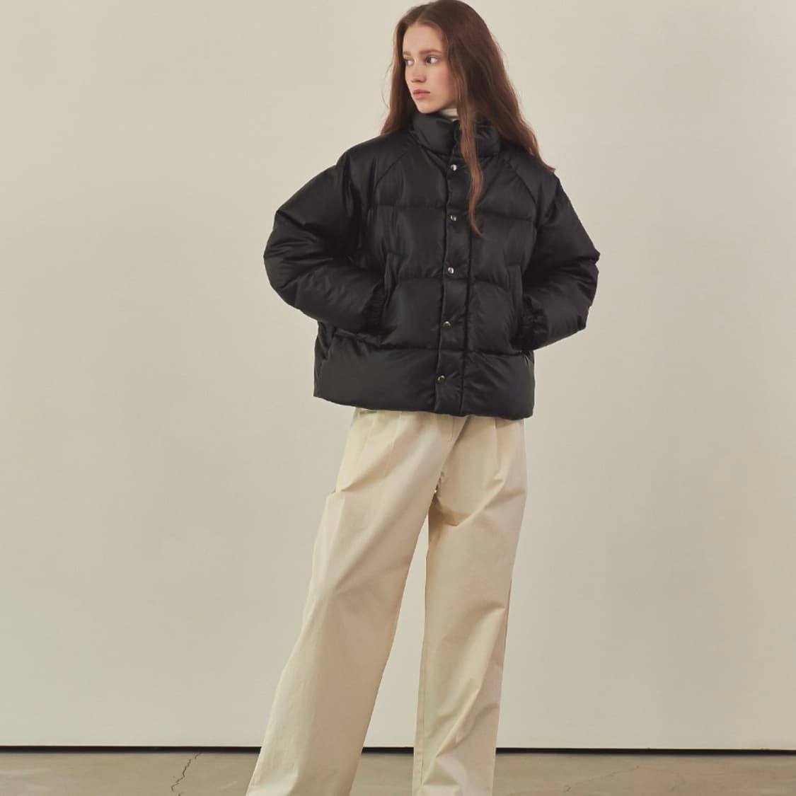 론론 레더 숏패딩 블랙 free 상품이미지2