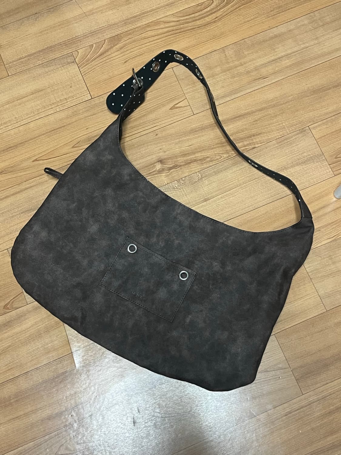 레터리 호보백 숄더백 브라운 도트 상품이미지3