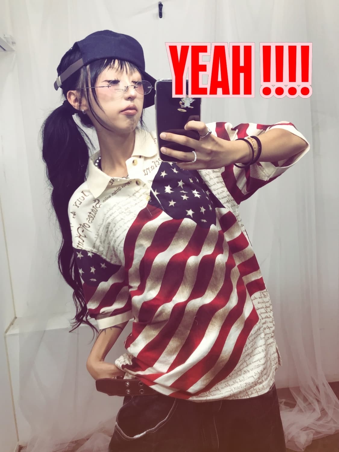 🇺🇸 풀 성조기 프린팅 피케 반팔 티셔츠 🇺🇸 상품이미지8