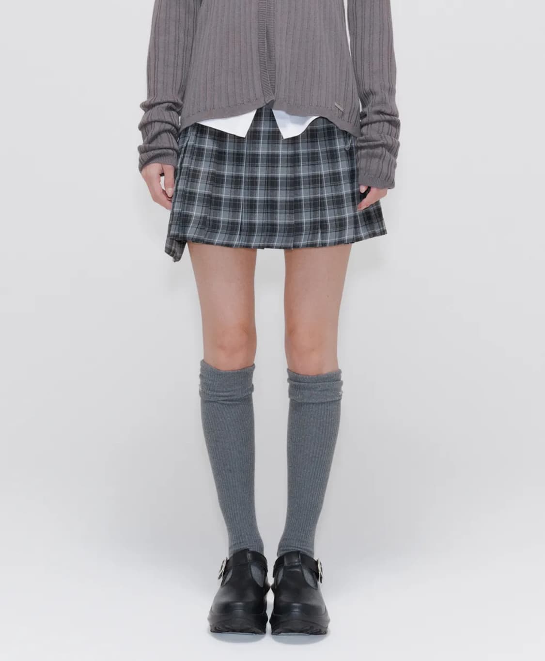 미세키 서울 Pocket layered check skirt CHARCO 상품이미지3