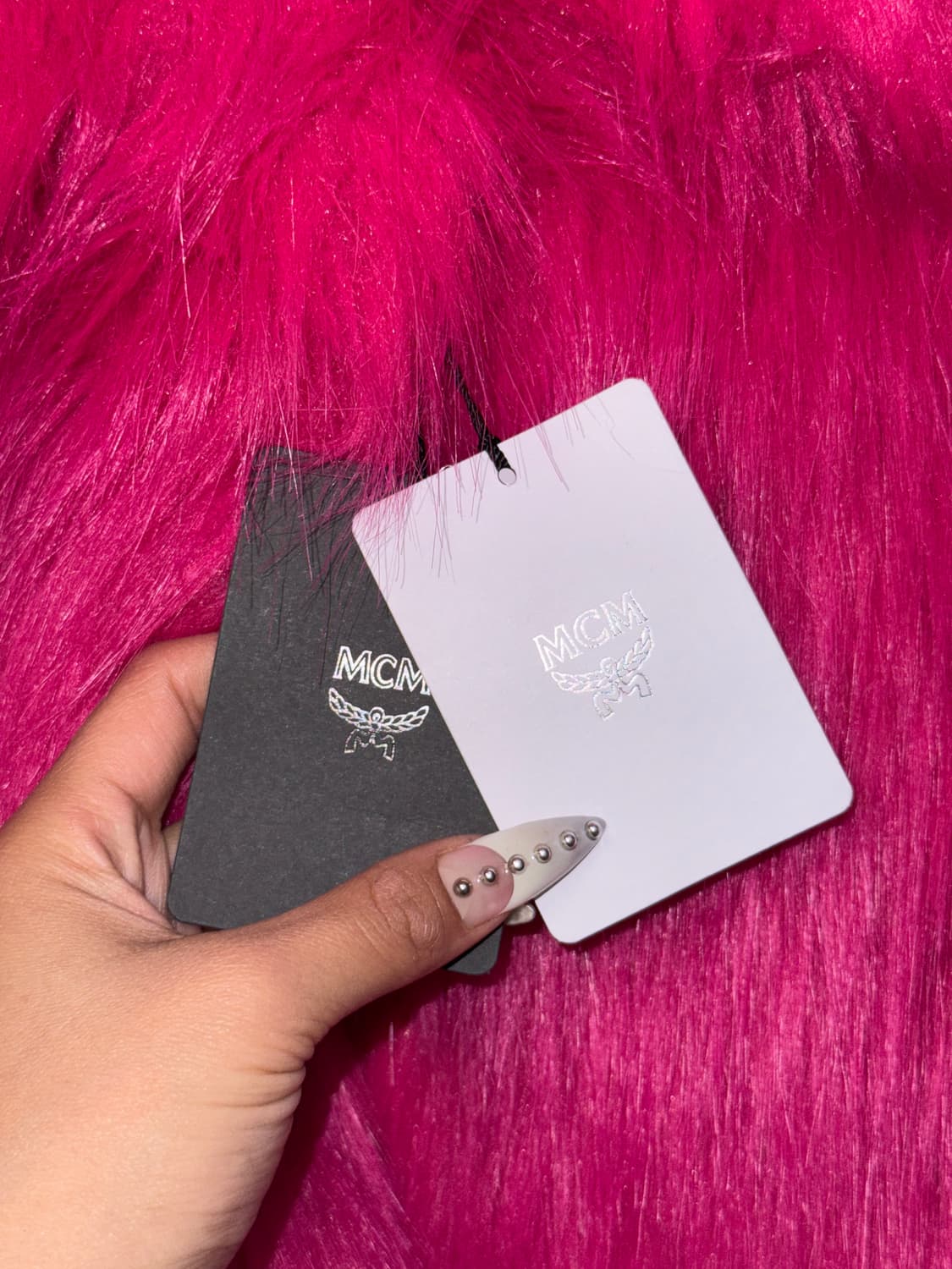 MCM hot pink faux fur coat jacket (새제품) 상품이미지4