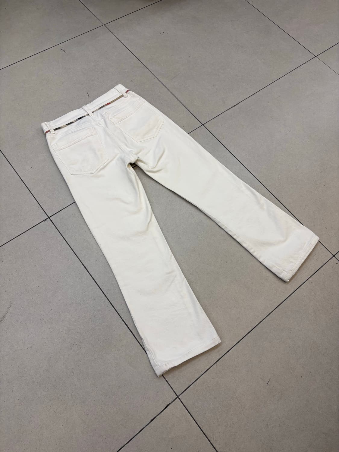 버버리 브릿 화이트 데님팬츠 상품이미지6
