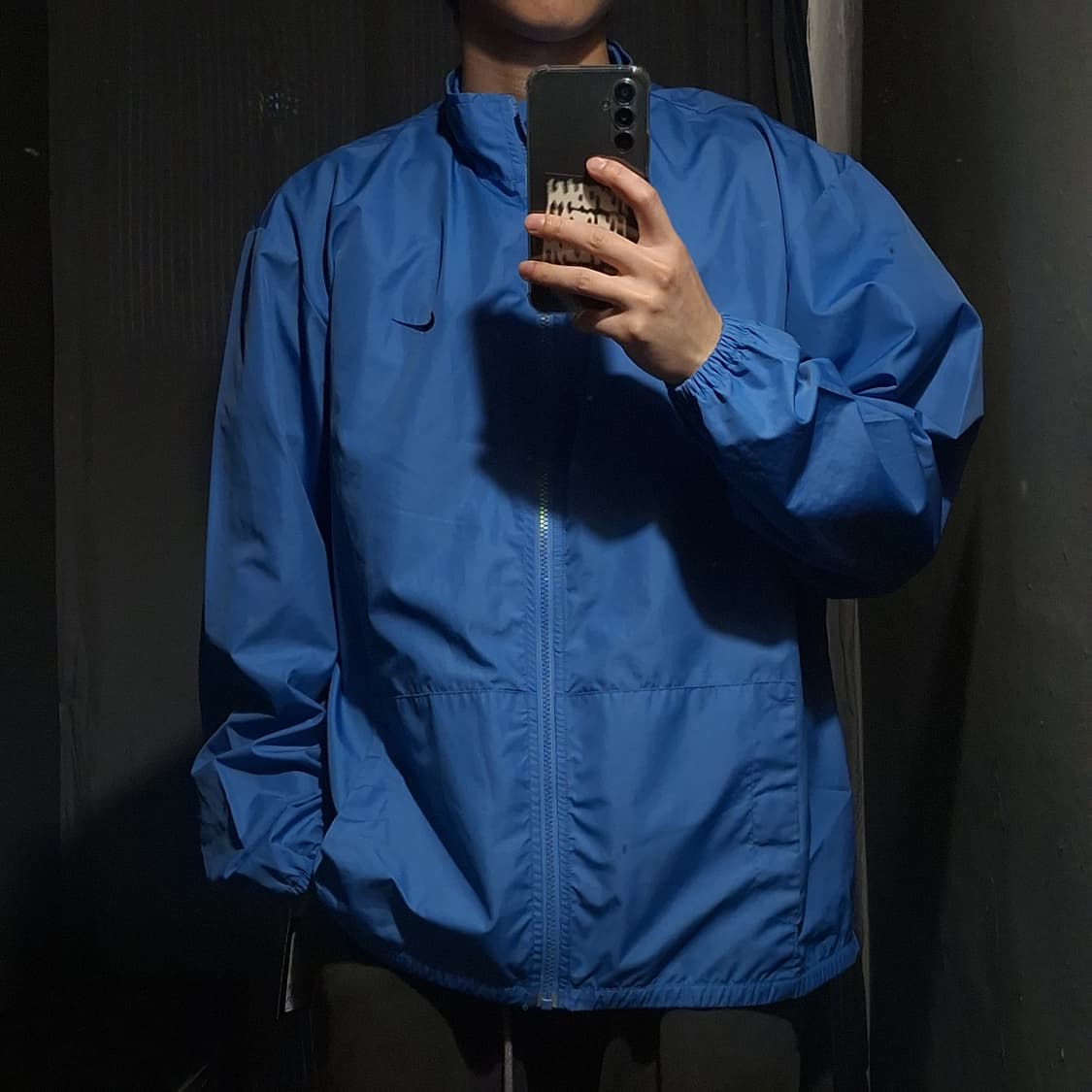 나이키 00s 스카이블루 스우시 로고 클리마핏 올드스쿨 바람막이 XL 상품이미지10